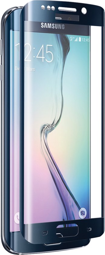 AVANCA Gebogen Beschermglas Samsung Galaxy S6 Edge Zwart - Screen Protector - Tempered Glass - Gehard Glas - Curved Glass - Protectie glas