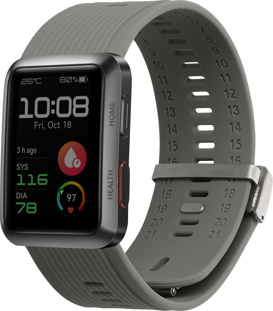 kwmobile bandje compatibel met Huawei Watch D - Armband voor fitnesstracker in grijs - Horlogeband