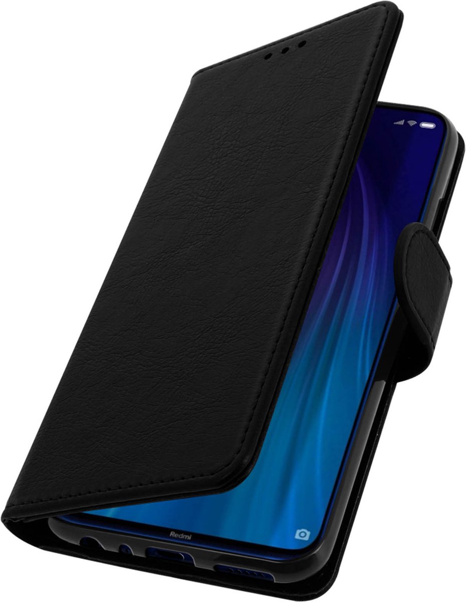 Geschikt voor Xiaomi Redmi Note 8 Bookcover Video Support Functie zwart