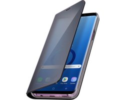 Avizar Foliohoes Geschikt voor Samsung Galaxy S9 Plus Ultradunne spiegelflap, standaardfunctie - zwart, Zwart