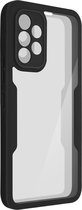 Integraal Hoesje Geschikt voor Samsung Galaxy A53 5G Achterkant plexiglas, zwart