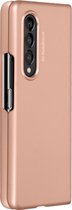 2 Delige Hard Cover Geschikt voor Samsung Galaxy Z Fold 3 Antislipband Rose goud