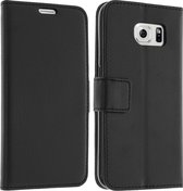 Cover Geschikt voor Samsung Galaxy S6 Flip Wallet Stand Video zwarte
