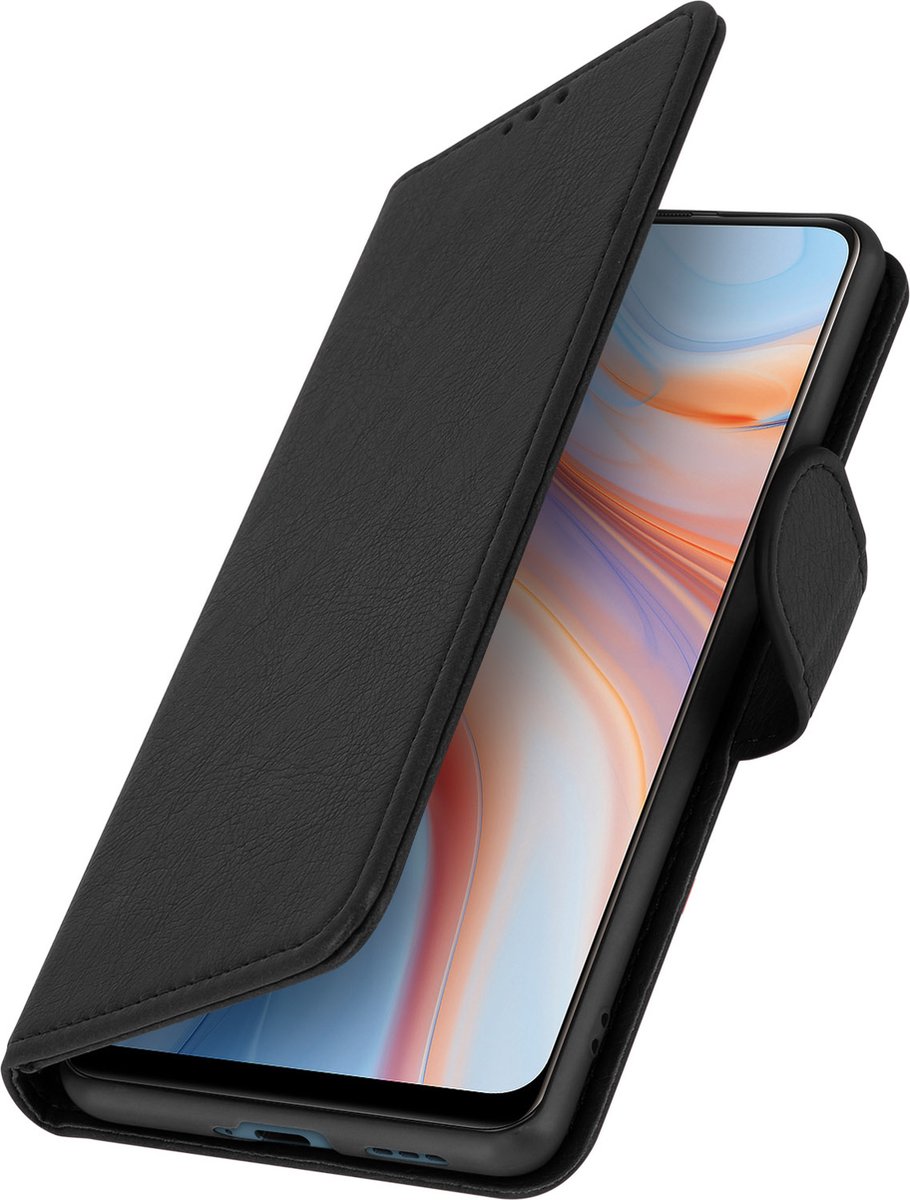 Geschikt voor Oppo Reno 4 Bookcover Video Support Functie zwart