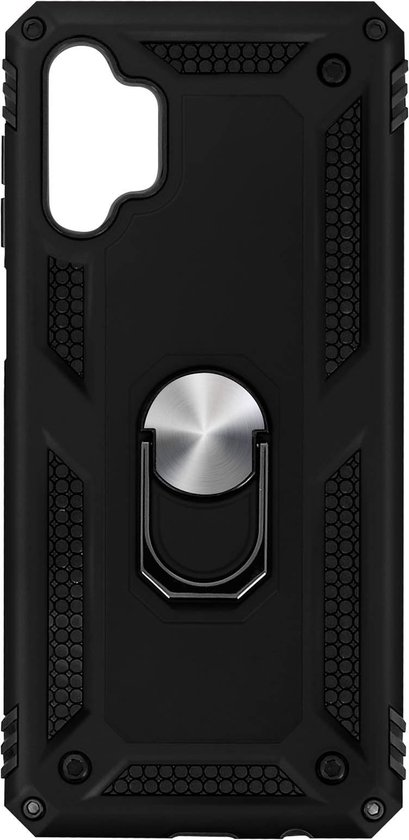 Convient pour Samsung Galaxy A32 5G Hybrid Case Support Vidéo Ring Noir