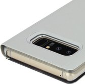 Clear View Geschikt voor Samsung Galaxy Note 8 Hoes Spiegelklep Video Support zilver