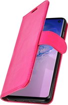 Geschikt voor Samsung Galaxy S10 Wallet Case Kaarthouder roze