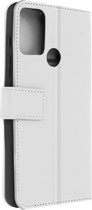 Cover Geschikt voor Motorola Moto G50 Flip Wallet Stand Video witte