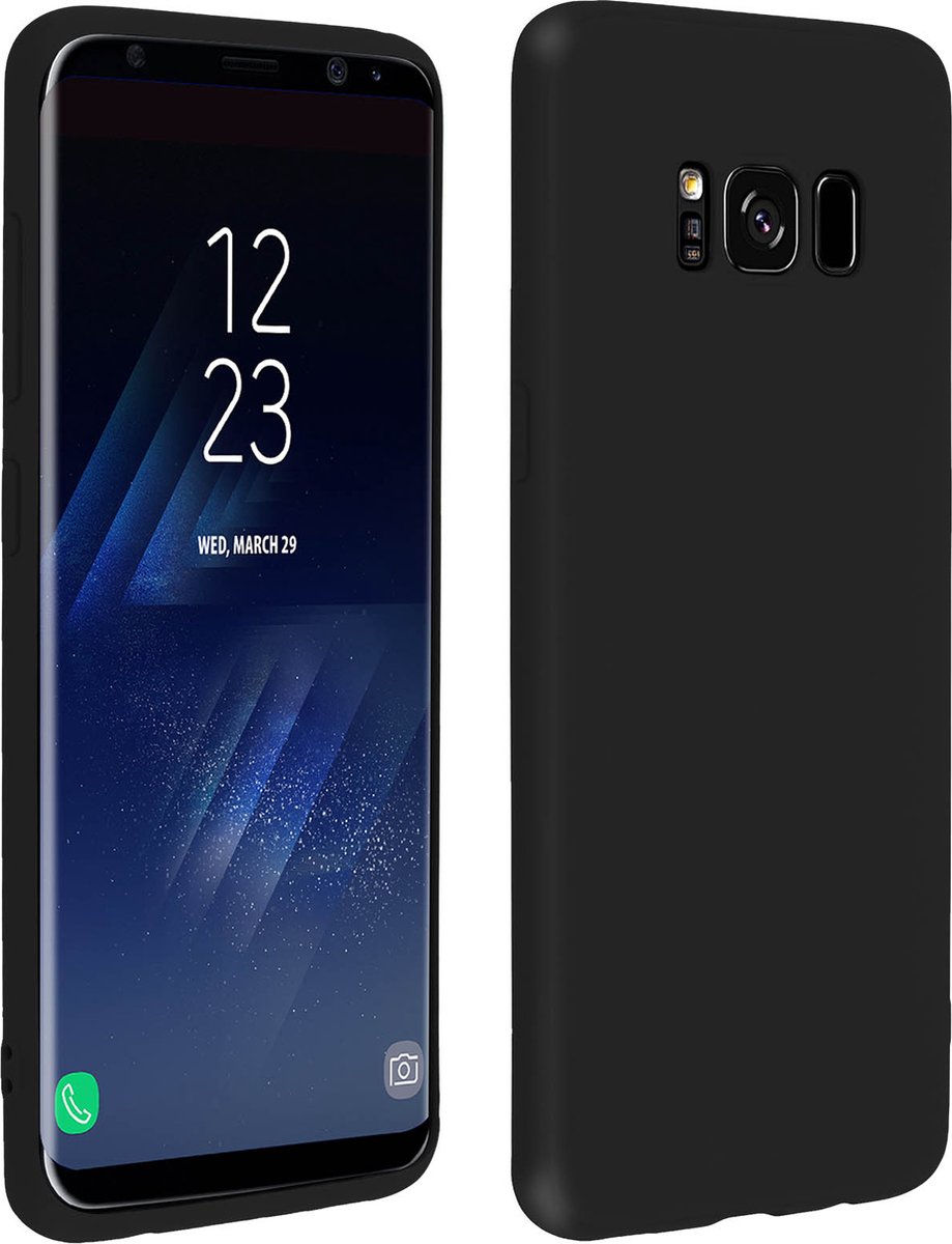 Forcell, Hoes Geschikt voor Samsung Galaxy S8 Soft Touch siliconengel, Zwart
