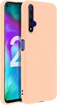 Geschikt voor Honor 20 /Huawei Nova 5T Beschermhoes Soft Touch gel siliconen – Roze