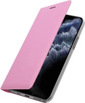 Geschikt voor Apple iPhone 11 Pro Max Flip Wallet Kaarthouder Hoes roze