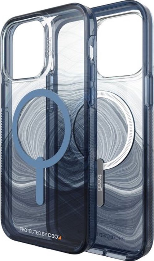 Gear4 Milan Backcover Hoesje - Geschikt voor Apple iPhone 14 Pro Max - Gsm case - Blue Swirl