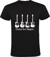Choose your weapon Heren T-shirt | elektrische gitaar | concert | muziek | gitaar | muziek instrument | festival