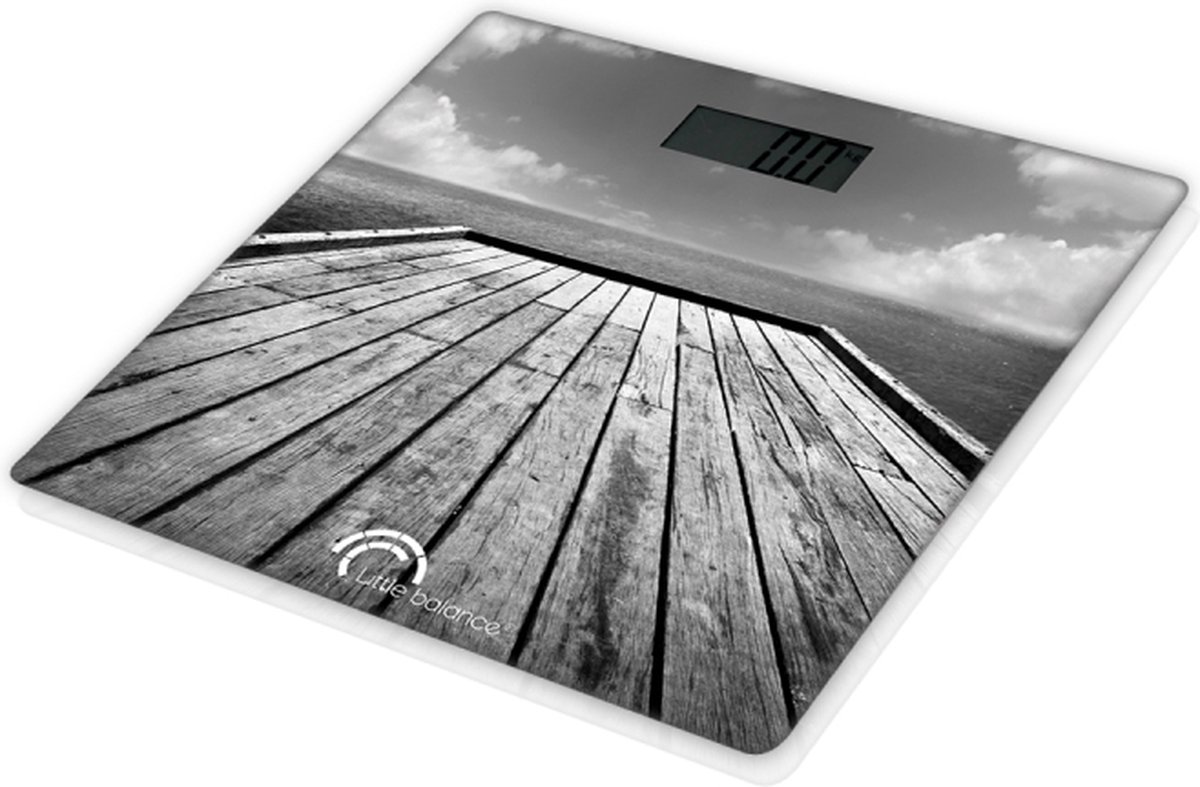 Digitale Personenweegschaal Little Balance Pontoon Bruin 180 kg (30 x 30 cm)