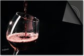 Inductie beschermer 78x52 - afdekplaat inductie mat - Dietrix Kookplaat beschermer - DELUXE - Wijn - Rode Wijn Schuin Glas Inschenken