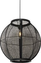 QAZQA rob - Oosterse Hanglamp - 1 lichts - Ø 46 cm - Zwart - Woonkamer | Slaapkamer | Keuken
