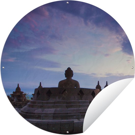 Garden Circle Indonesia - Nuage - Architecture - 60x60 cm - Affiche de Jardin Ronde - Extérieur