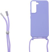 Ketting silicone telefoonhoesje Geschikt voor: Samsung Galaxy S22+ - TPU - Silicone - Lila - ZT Accessoires