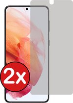 Screenprotector Geschikt voor Samsung S21 Screenprotector Privacy Glas Gehard Full Cover - Screenprotector Geschikt voor Samsung Galaxy S21 Screenprotector Privacy Tempered Glass - 2 PACK