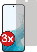 Screenprotector Geschikt voor Samsung S22 Screenprotector Privacy Glas Gehard Full Cover - Screenprotector Geschikt voor Samsung Galaxy S22 Screenprotector Privacy Tempered Glass - 3 PACK