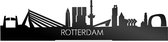 Standing Skyline Rotterdam Zwart Glanzend - 60 cm - Woondecoratie design - Decoratie om neer te zetten en om op te hangen - Meer steden beschikbaar - Cadeau voor hem - Cadeau voor haar - Jubileum - Verjaardag - Housewarming - Interieur -
