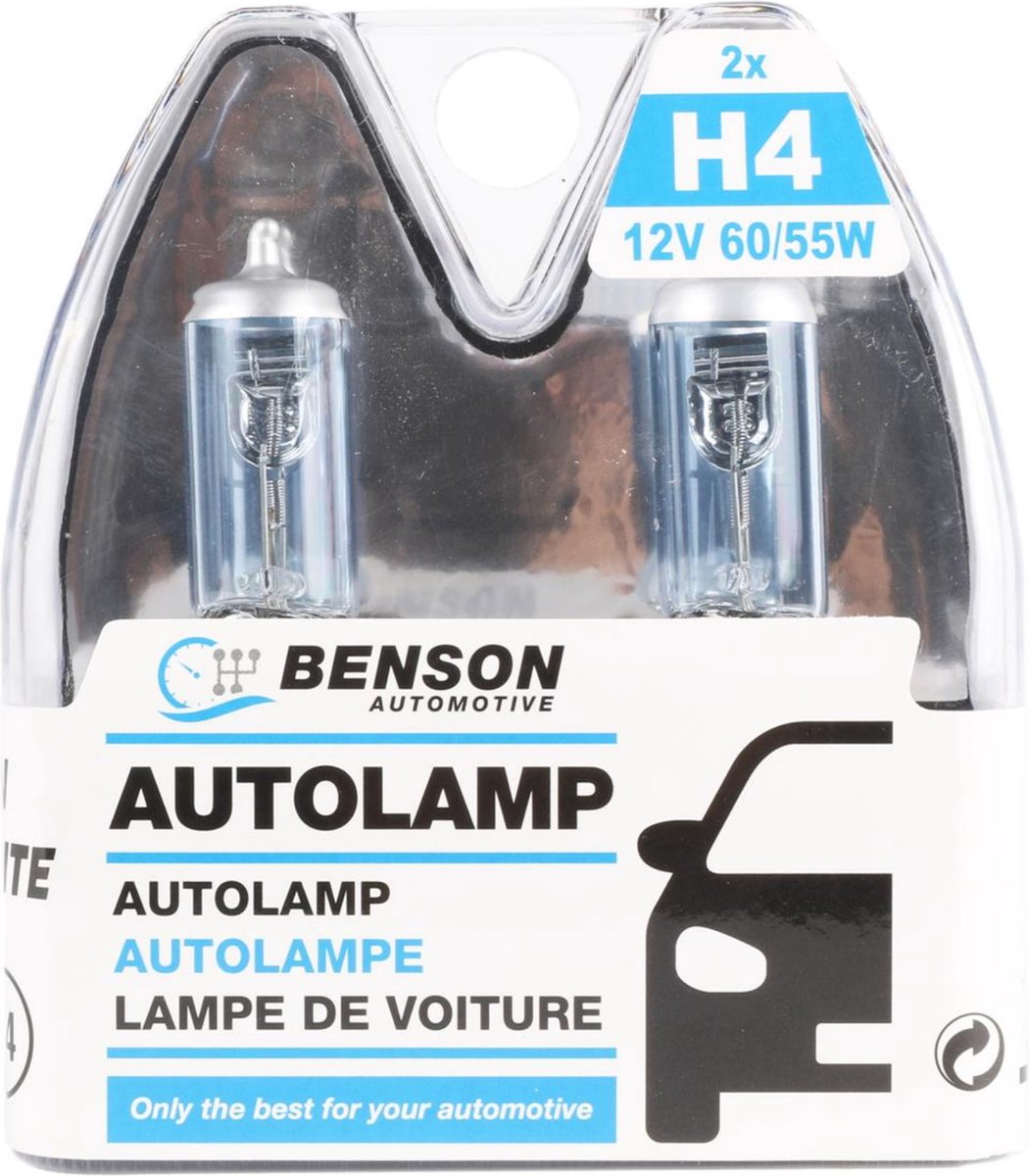 H4 Lampen IN XENON OPTIK 2er Set 12V 60/55W von Dunlop Autolampen Set KFZ  Licht