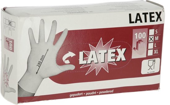 Excellent Latex Wegwerphandschoenen - Plastic handschoen - Melkerhandschoen - Chirurgische handschoenen - 100 stuks - Wit - Maat L - Holland Animal Care