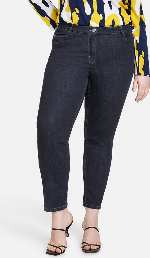 SAMOON Dames 7/8-jeans Sandy Raw Blue Denim-46 | bol.com