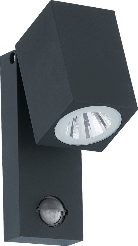 EGLO Sakeda - Buitenverlichting - IP44 - Wandlamp - Sensor - Antraciet |  bol.com