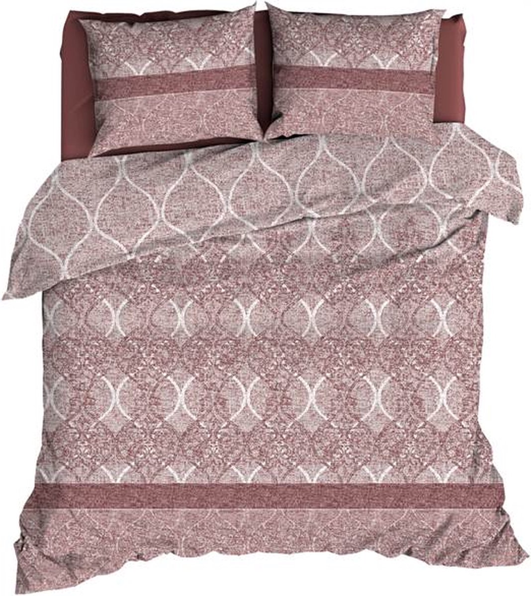 Satin d'Or Godiva Dekbedovertrek - Extra breed - 260x200/220 cm - Oudrose