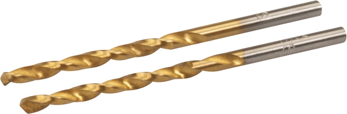 Silverline HSS Boor met Titanium Coating - 3 mm - 2 Stuks