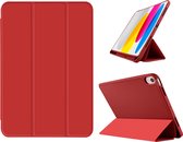 Hoes geschikt voor iPad 2022 10e Generatie (10.9 inch) met pencil houder - Smart bookcase - Rood