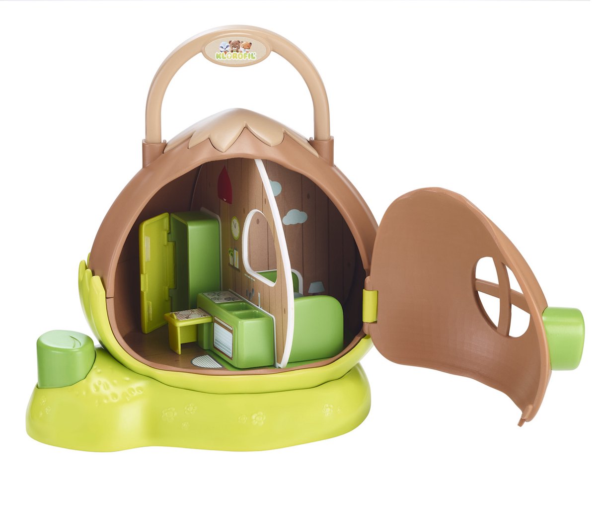 Klorofil Het Hazelnoothuis Speelset - Poppenhuis - Interactief kinderspeelgoed - Met figuur uit de "Raccoon" familie van wasberen - Speelgoed vanaf 18 maanden — afbeelding 8