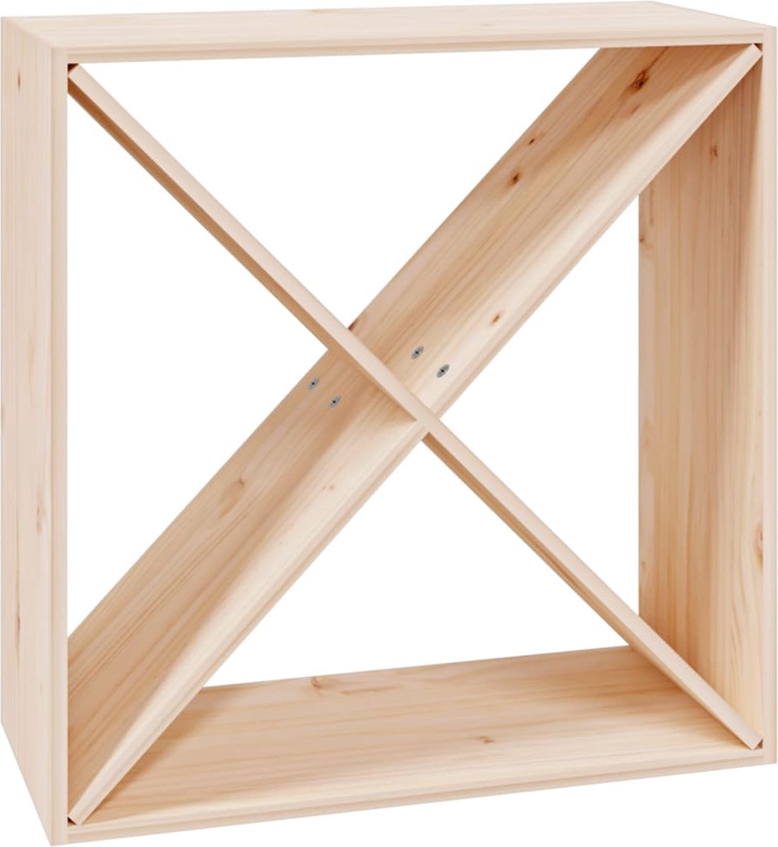 vidaXL - Wijnkast - 62x25x62 - cm - massief - grenenhout