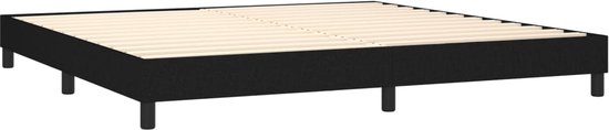 vidaXL-Boxspring-avec-matelas-tissu-noir-200x200-cm