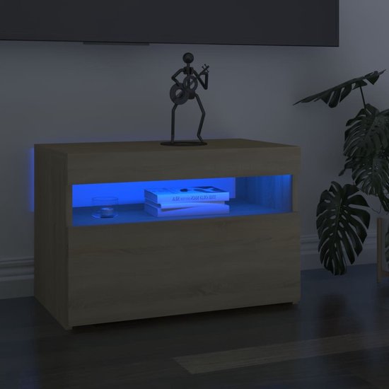 vidaXL - Tv-meubel - met - LED-verlichting - 60x35x40 - cm - sonoma - eikenkleurig