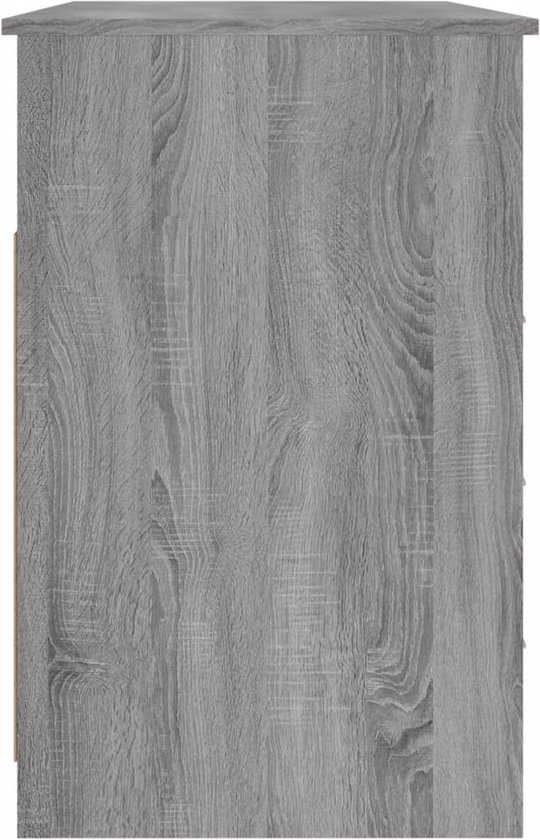 vidaXL Bureau met lades 102x50x76 cm bewerkt hout gerookt eikenkleurig, tafel, computerbureau, kantoorbureau, tafels, computerbureaus, kantoorbureaus
