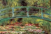 Fotobehang - Vlies Behang - De Japanse Brug van Claude Monet - Schilderij - Kunst - 104 x 70,5 cm