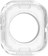 Cover Geschikt voor Apple Watch 8/7/6/5/4 45/44/22mm Carbonvezel – Transparant