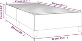 vidaXL - Bedframe - stof - donkerbruin - 90x200 - cm