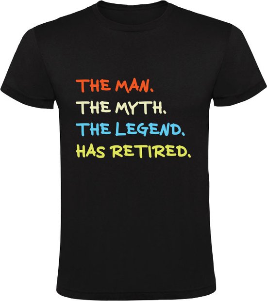 L'homme. Le mythe. La Legend. A demissionné. Tee-shirt homme | retraite | retraité | personnes âgées | Ancien des jours