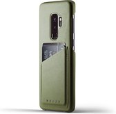 Etui Portefeuille Mujjo Full Leather pour Galaxy S9 Plus - Vert Olive