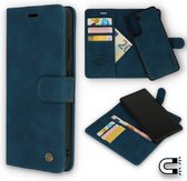 Casemania Hoesje Geschikt voor Samsung Galaxy S23 Navy Blue - 2 in 1 Magnetic Book Case