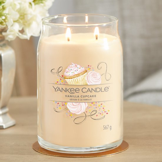 Yankee Candle - Vanilla Cupcake Large Jar Geurkaars - 90 branduren - twee lonten