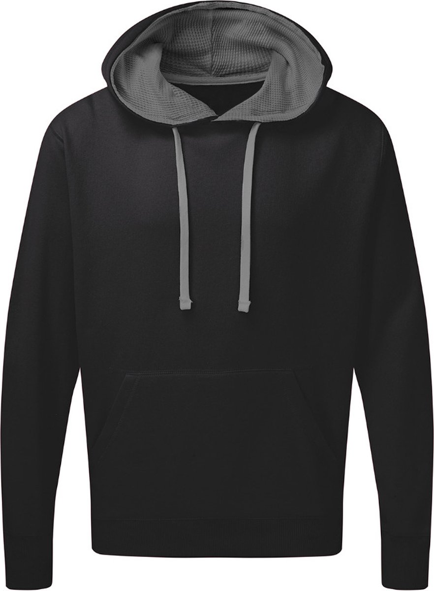 Contrast Hooded Sweatshirt Heren SG Collectie Zwart