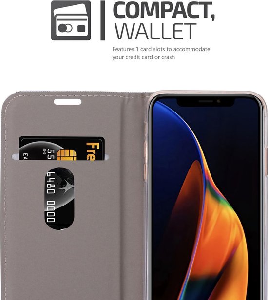 Coque Cadorabo pour Apple iPhone 13 PRO MAX en OR ANTHRACITE - Coque de protection avec fermeture magnétique