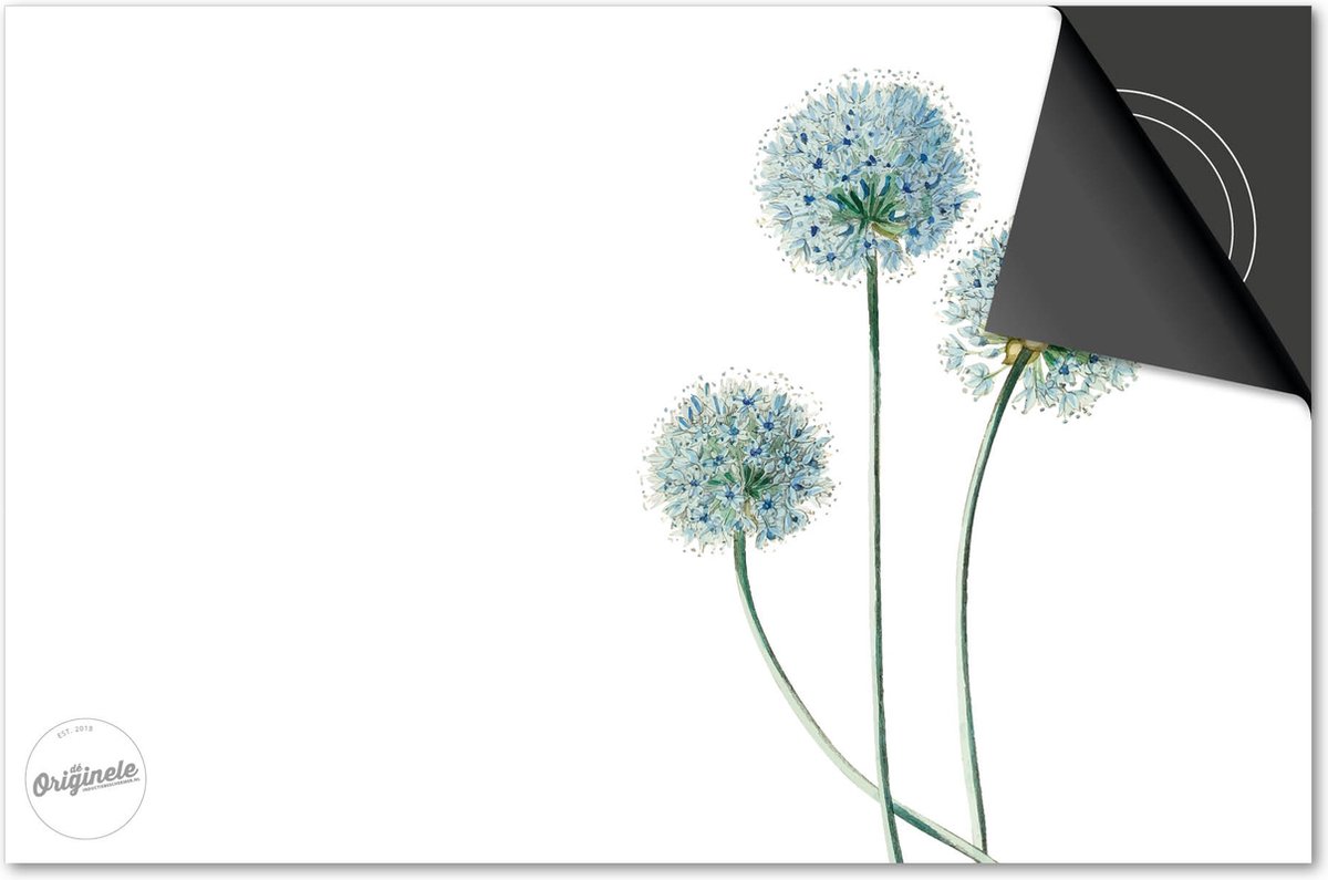 Inductie beschermer 83x51,5 - afdekplaat inductie mat - Dietrix Kookplaat beschermer - Exclusief - Botanical - Allium Bollen plant