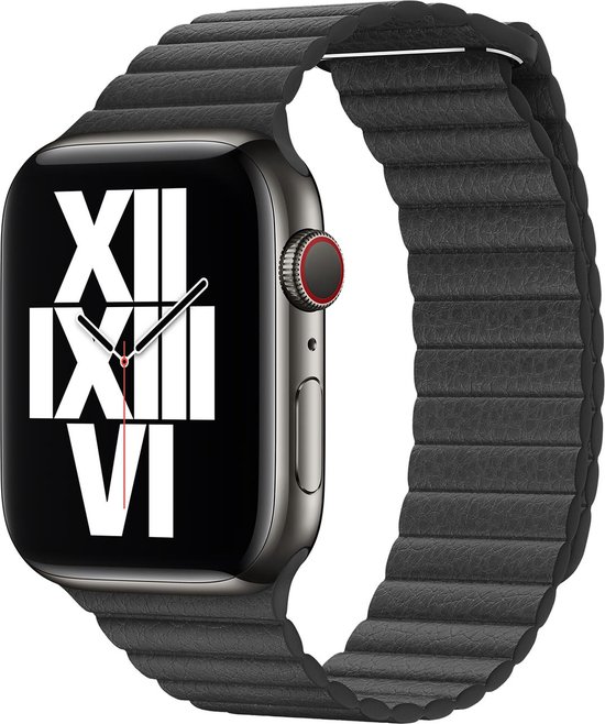 Apple MXAC2ZM/A smartwatch-accessoire Band Zwart Leer