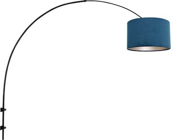 Applique Steinhauer Gramineus – Hauteur réglable – E27 (grand luminaire) – bleu et noir