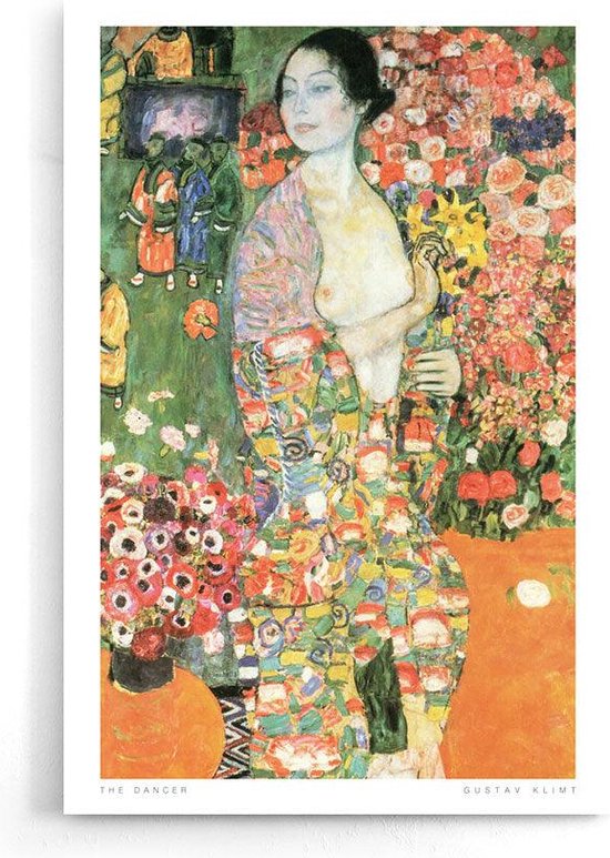 Walljar - Gustav Klimt - The Dancer - Muurdecoratie - Poster